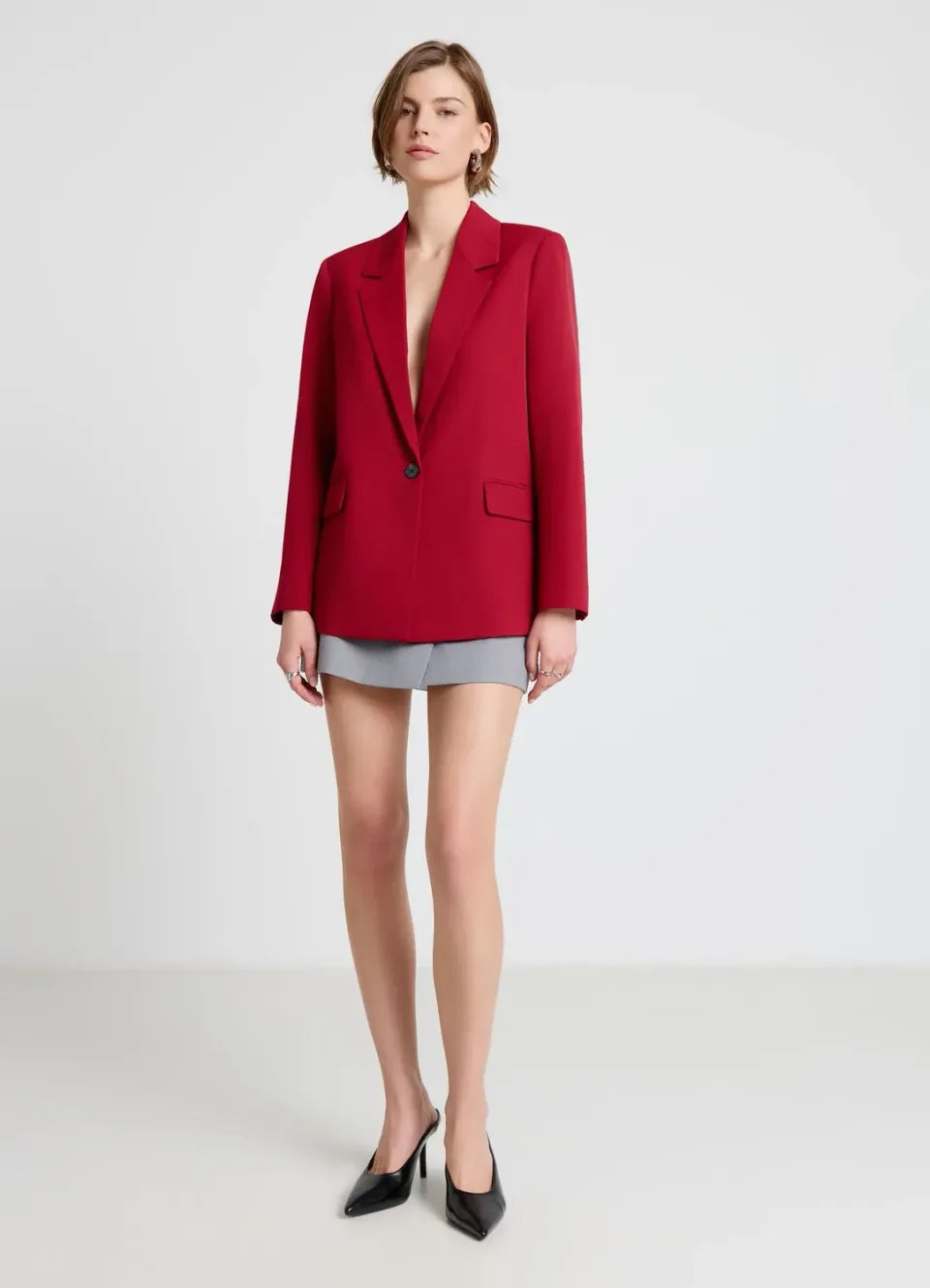 Calliope blazer 1 bouton femme coupe regular unie