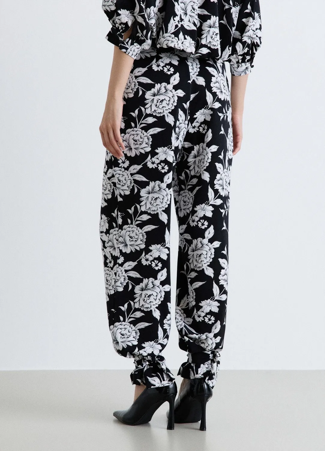 Calliope palazzo fleurs pantalon femme large