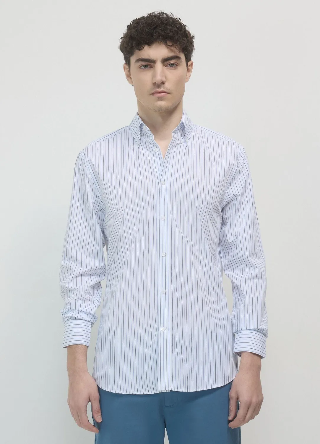 Calliope chemise rayures coton homme