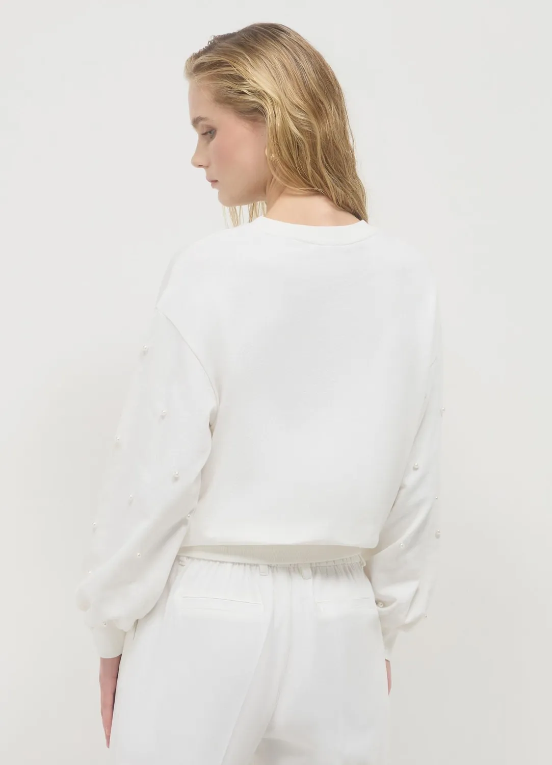 Calliope sweat femme col rond à perles