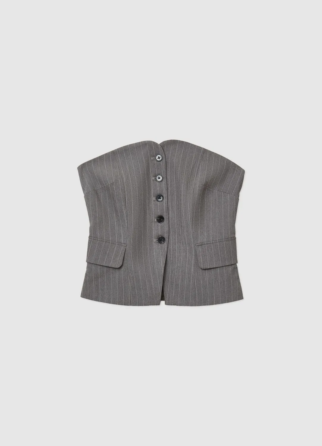 Calliope gilet rayé femme bandeau boutonné bureau