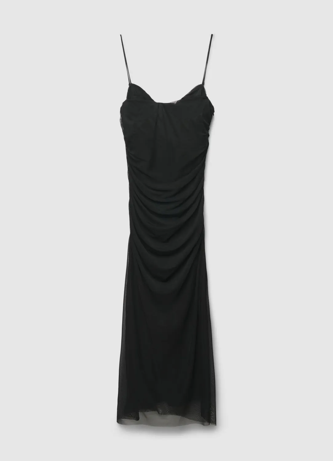 Calliope Atelier tulle robe longue femme drapée