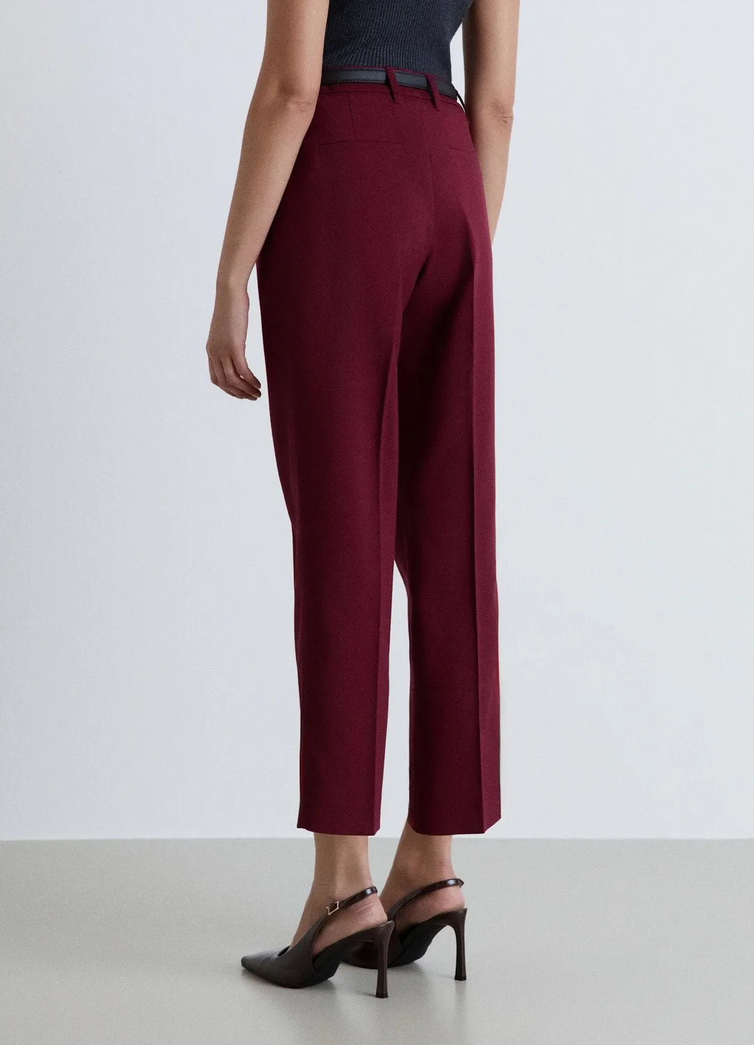 Calliope Pinces pantalon femme tailleur coupe droite