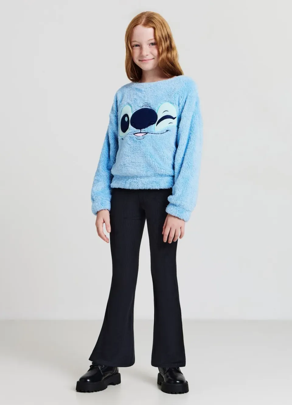 Calliope sweat fille sherpa broderie Stitch