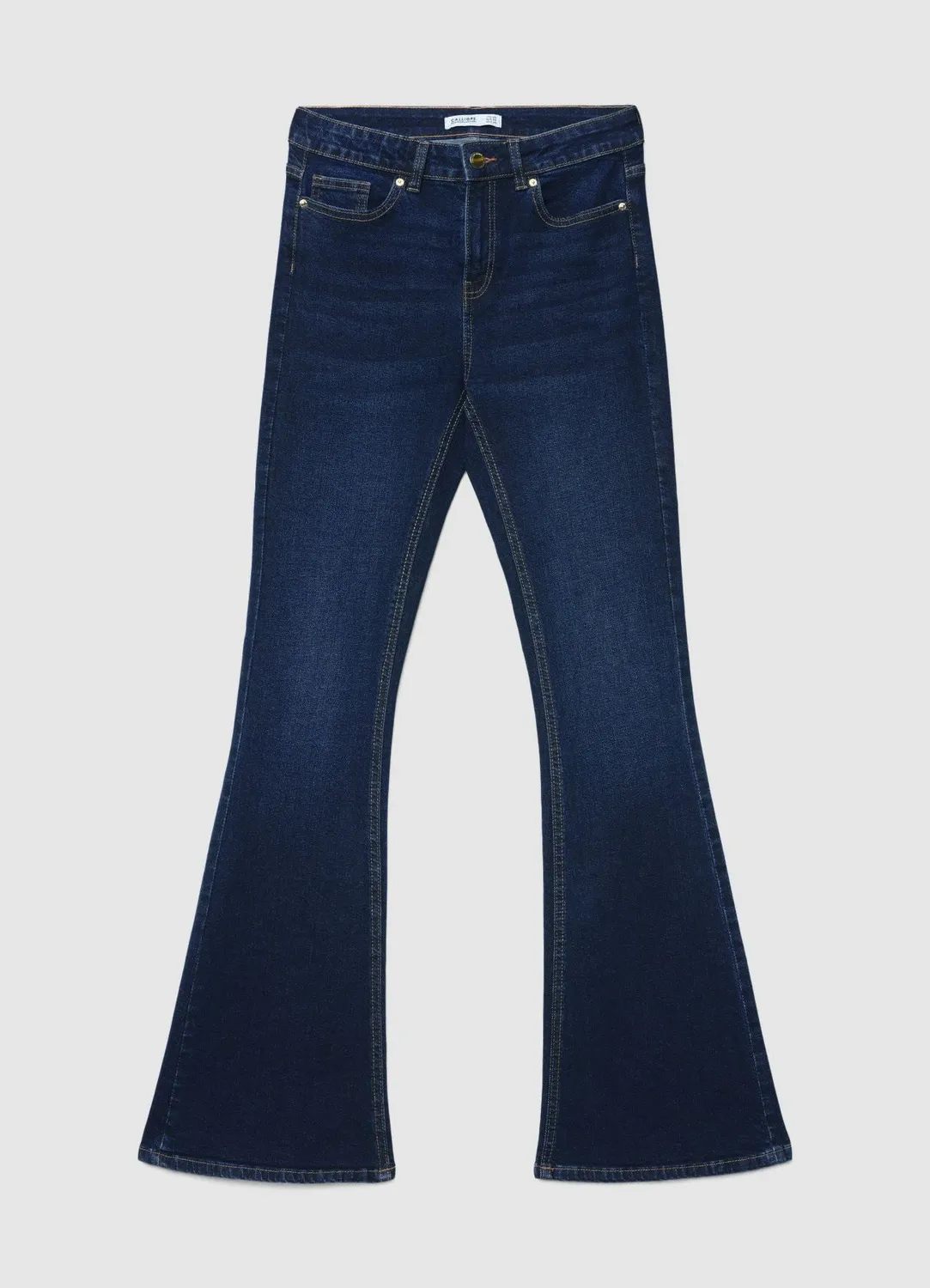 Calliope jean flare femme 5 poches taille mi