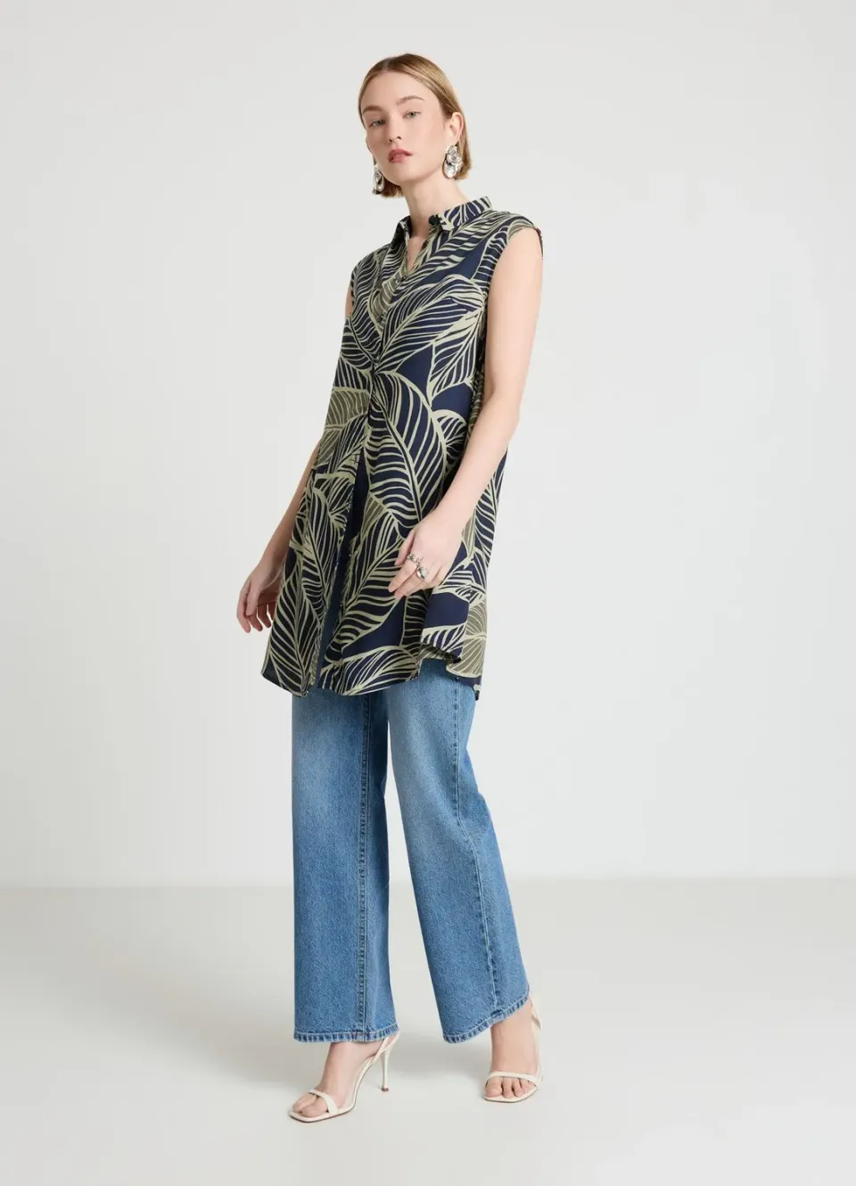 Calliope blouse sans manches femme paisley boutons