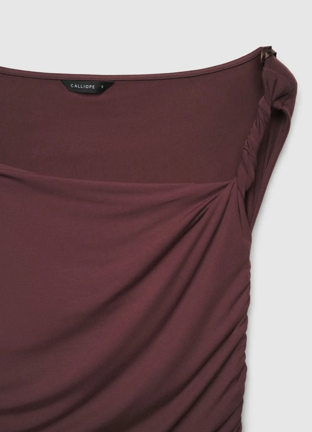 Calliope top femme froncé col bateau