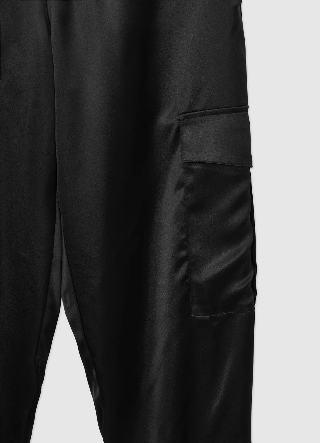 Calliope pantalon cargo femme aspect satiné poches