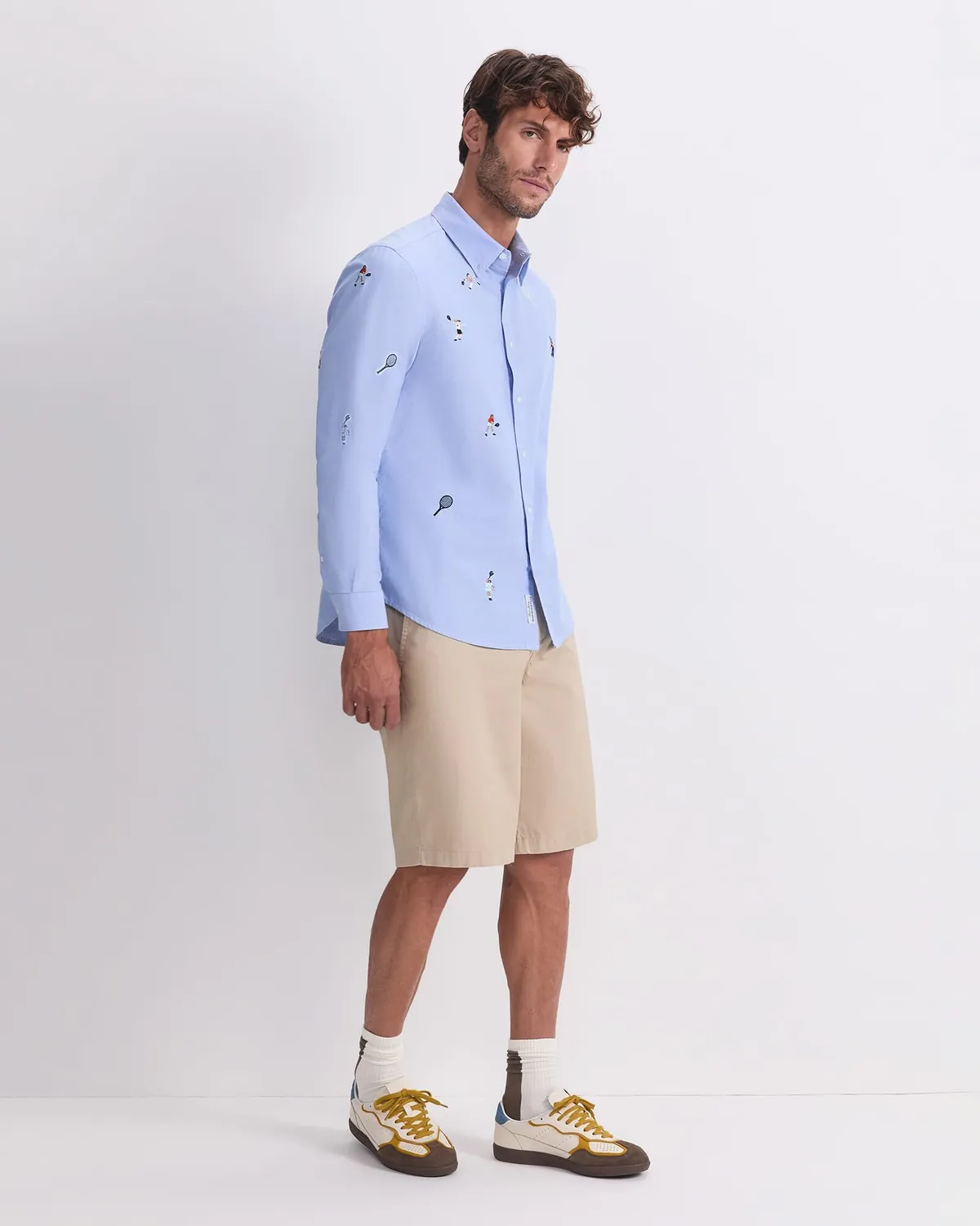 Sportscraft Oxford chemise homme coton broderie tennis