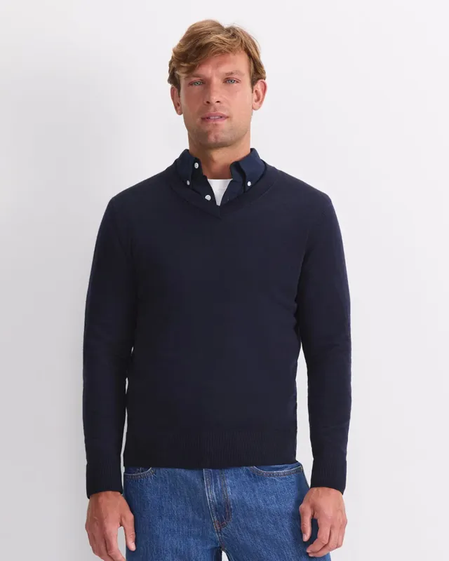 Sportscraft Merino pull col V laine homme léger