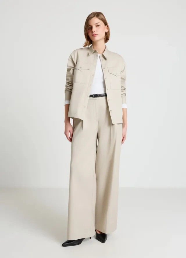 Calliope chemise à poches femme unie manches longues