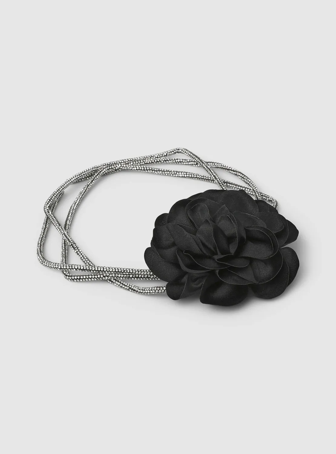 Calliope fleur collier femme choker strass