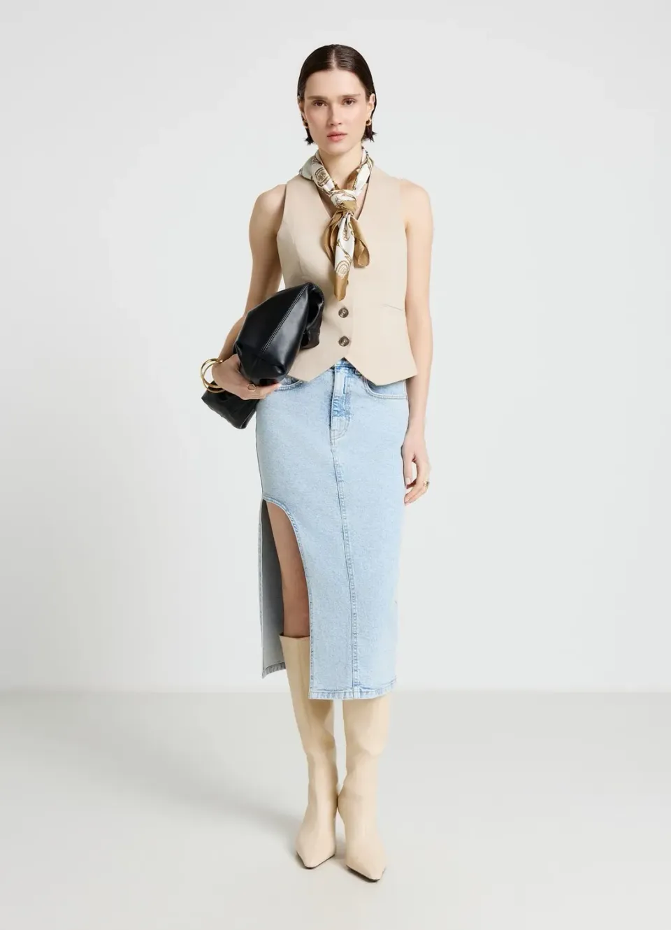 Calliope Gilet tailleur femme col V boutons