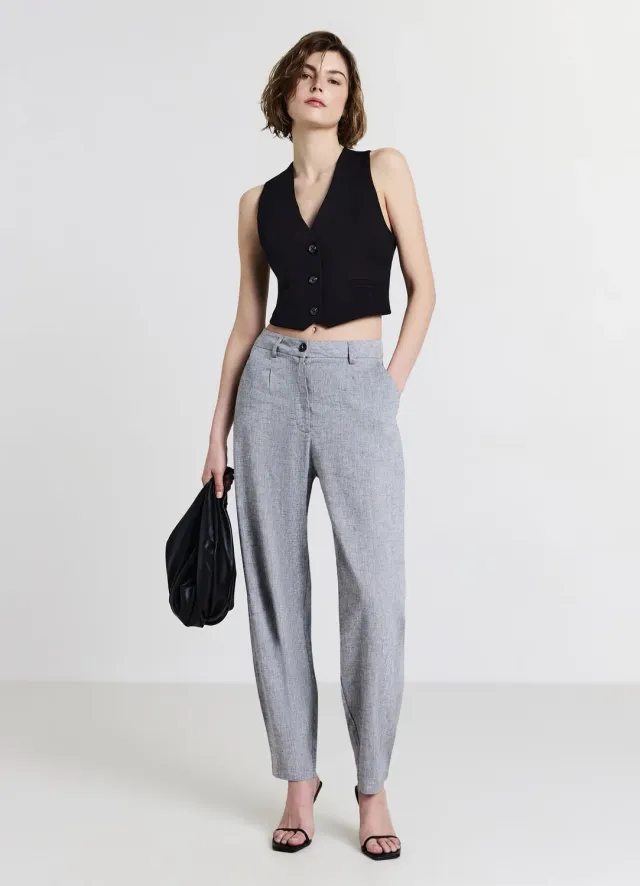 Calliope pantalon carrot femme uni regular