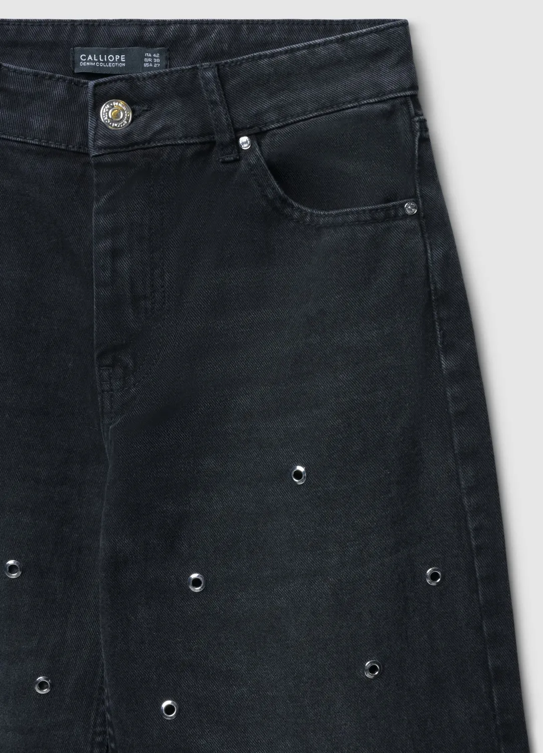Calliope jean straight femme eyelets 5 poches