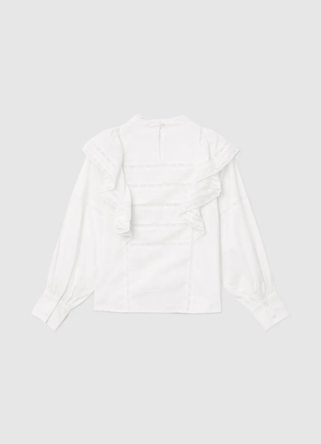 Calliope blouse volants passementerie coton
