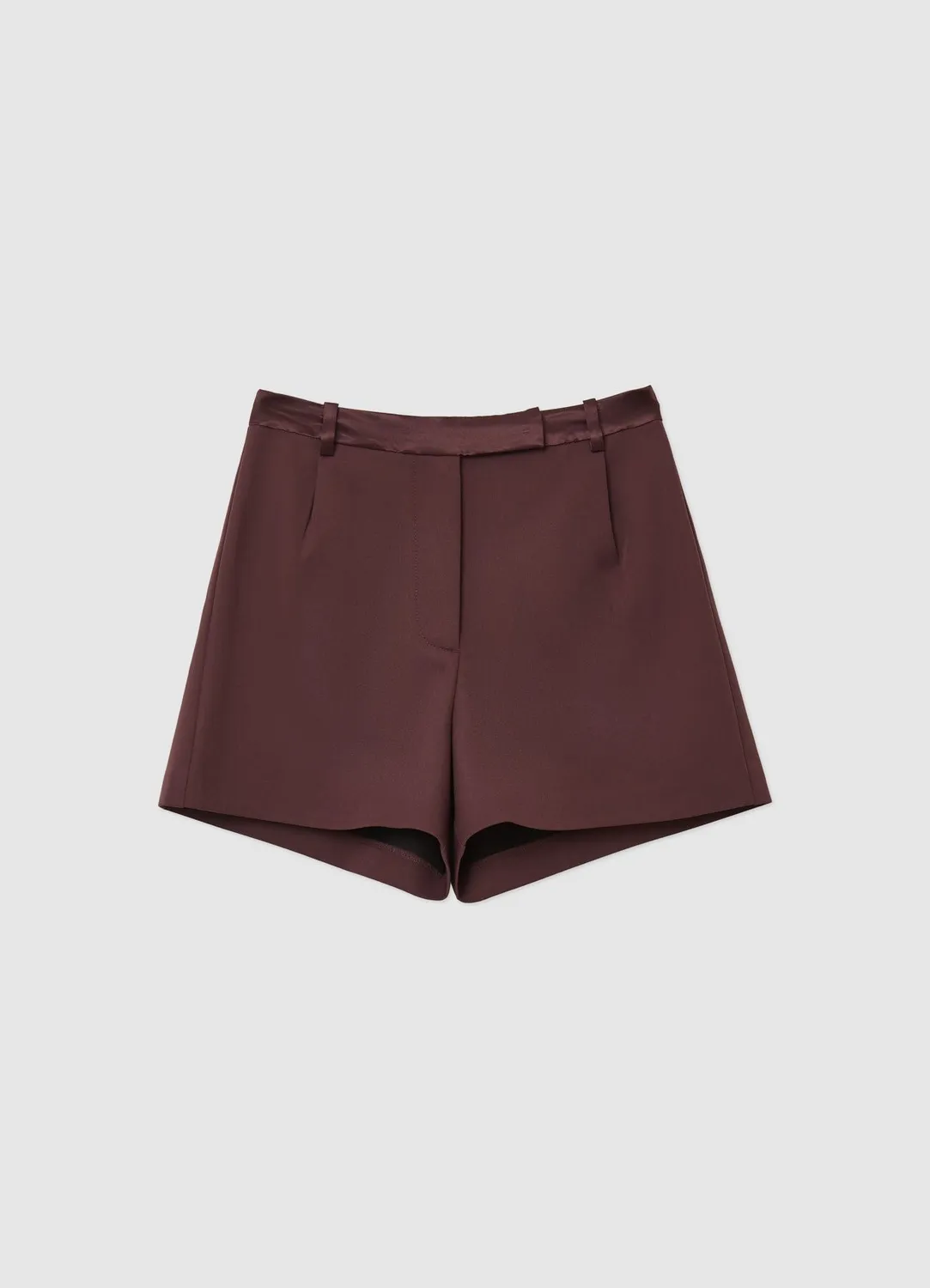 Calliope short habillé femme taille haute ceinture satinée