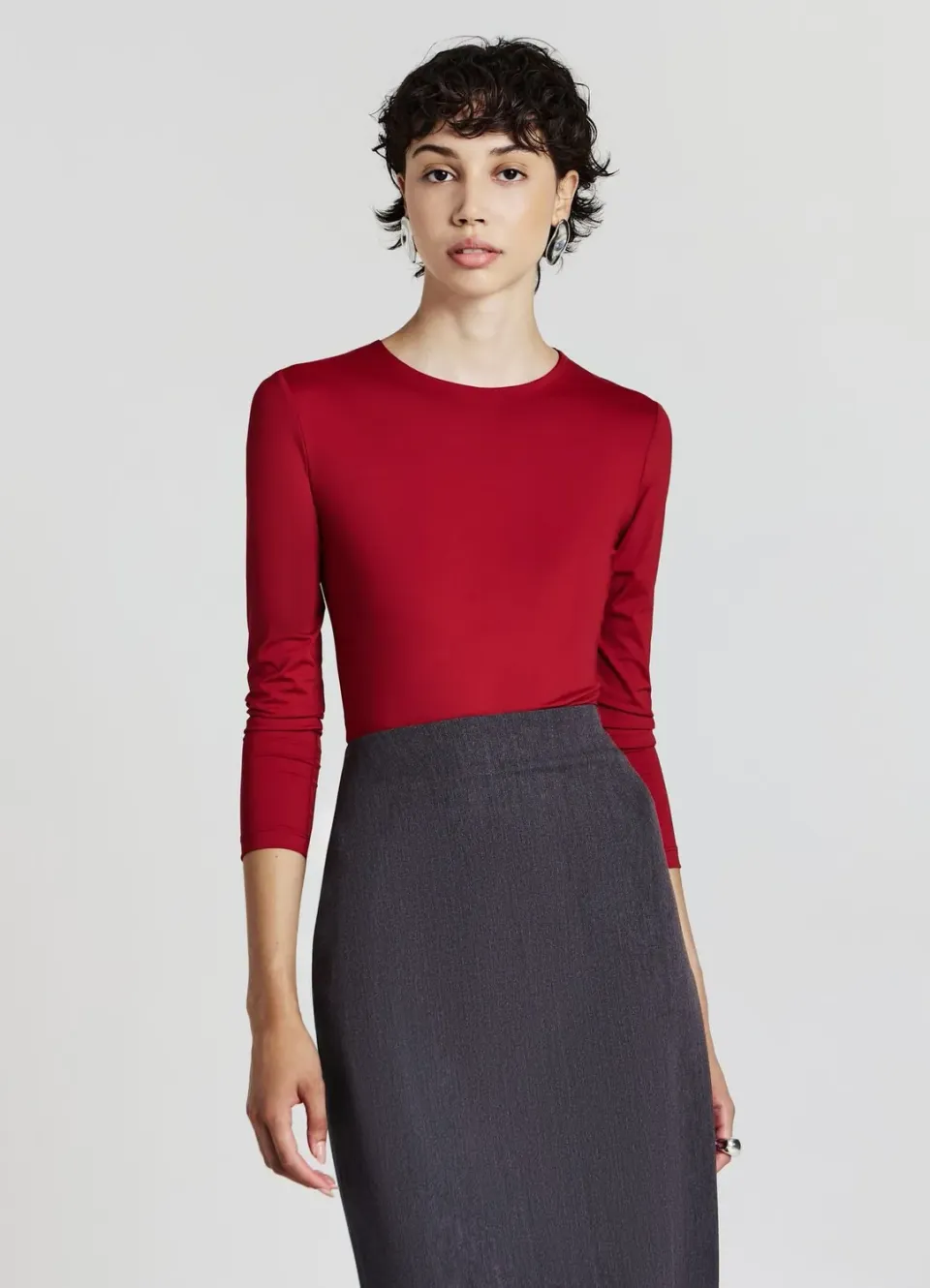 Calliope Body col rond femme manches longues uni