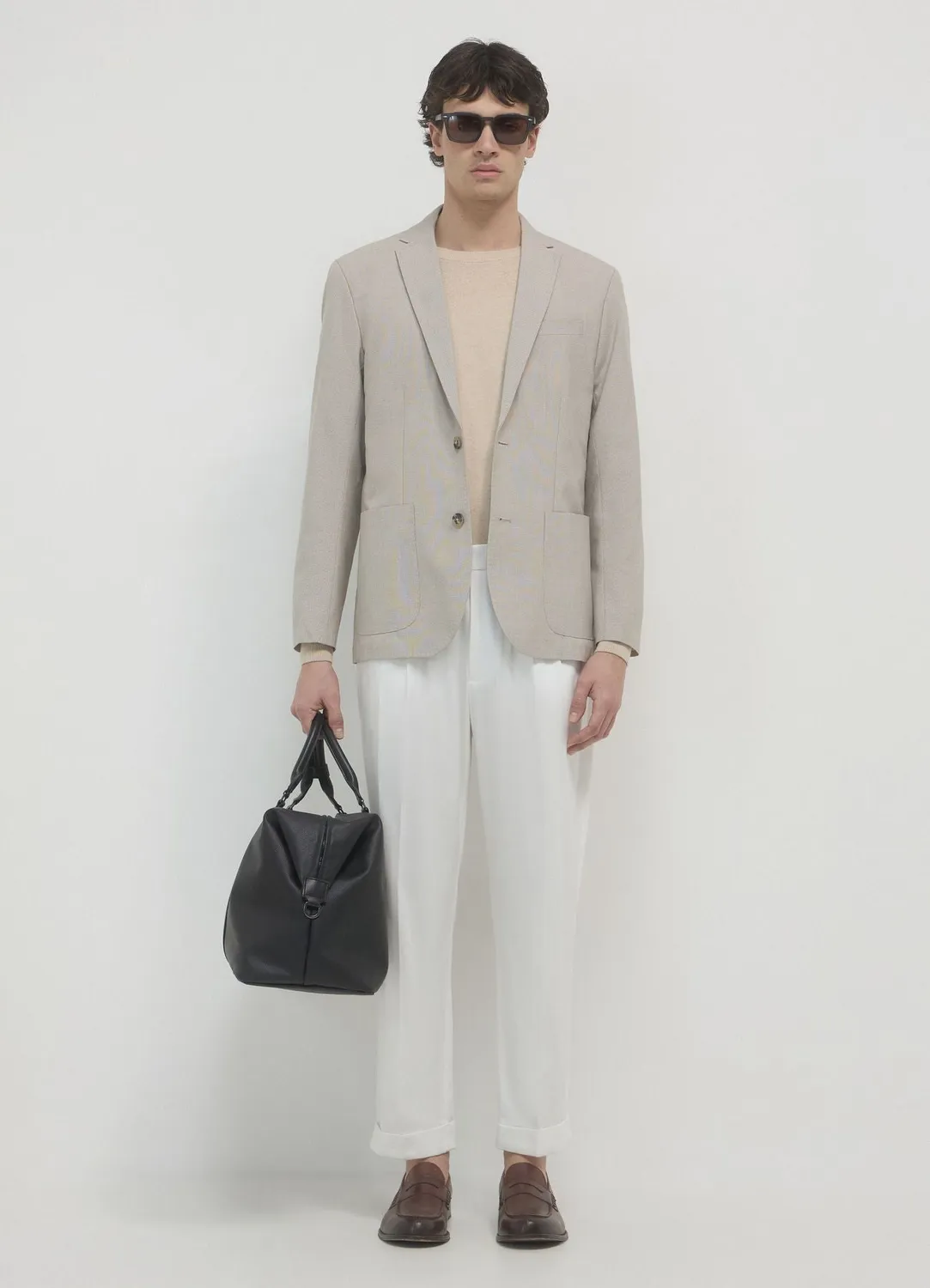 Calliope Pantalon Pinces Homme Poches Françaises Uni