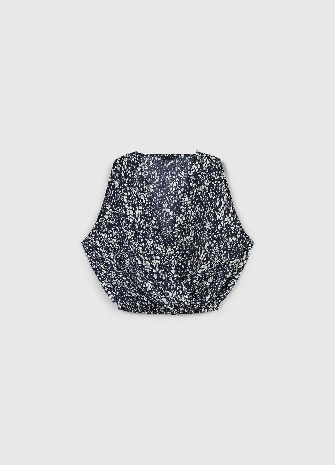 Calliope caraco croisé femme satiné à motif
