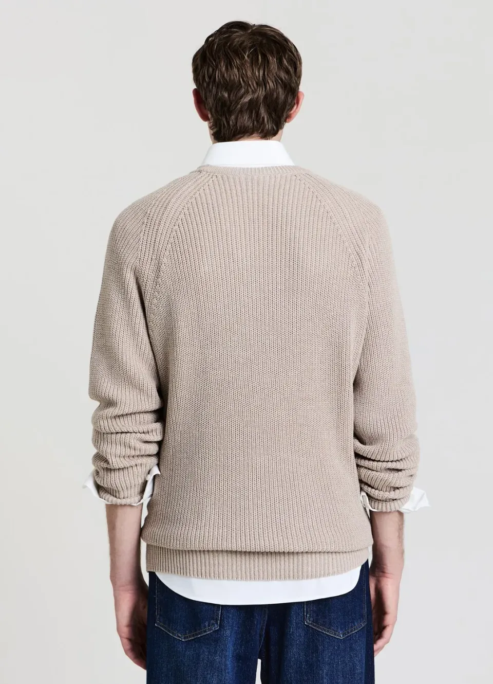Calliope pull à côtes manches raglan homme col rond