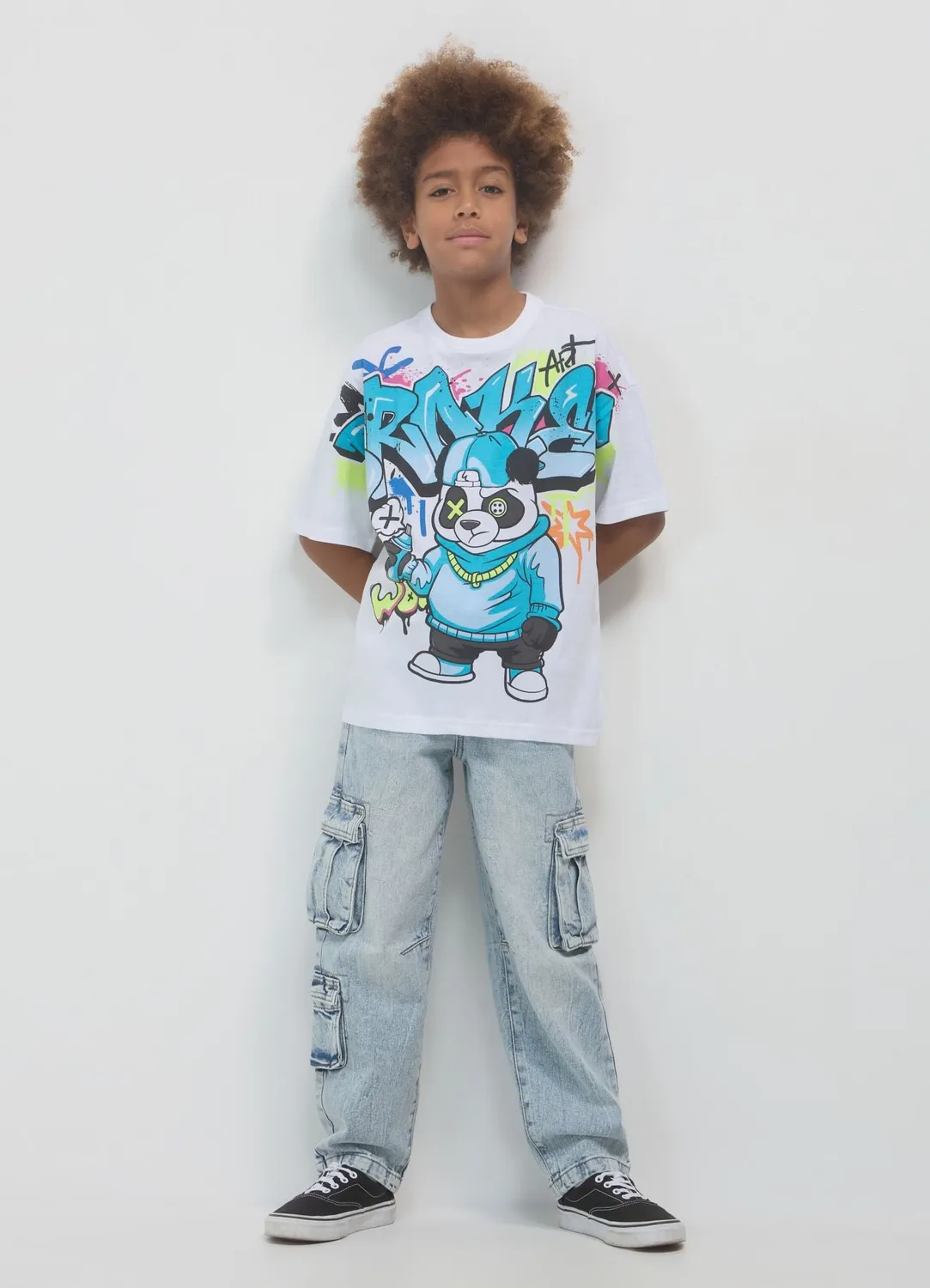 Calliope t-shirt graffiti garçon coton manches courtes