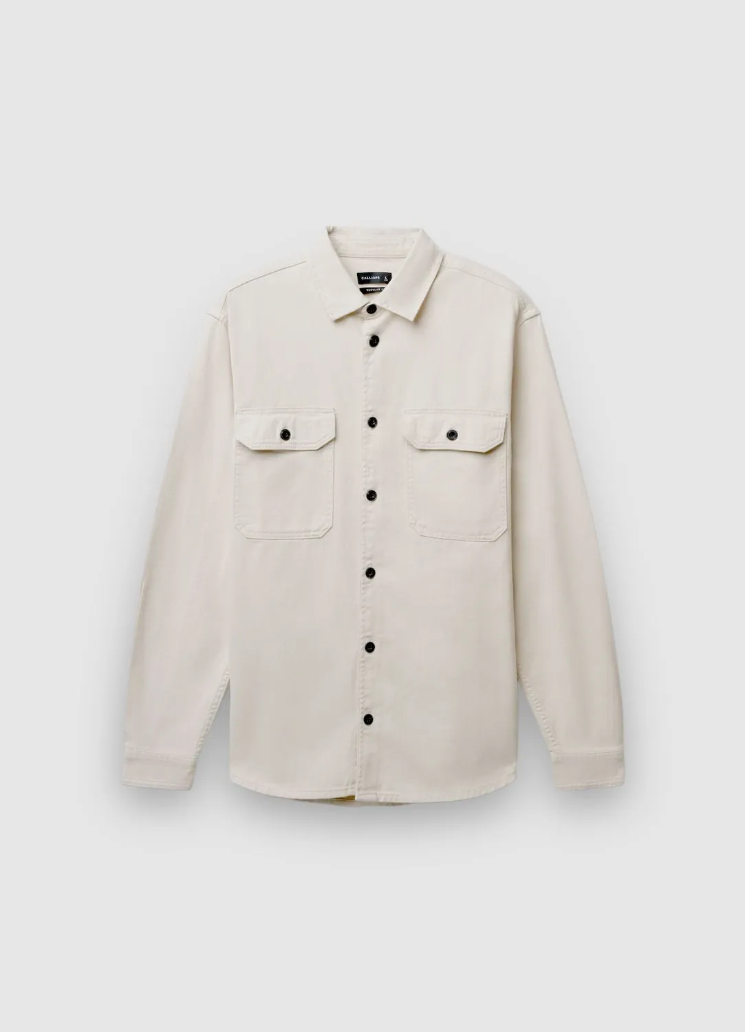 Calliope Chemise worker homme manches longues unie