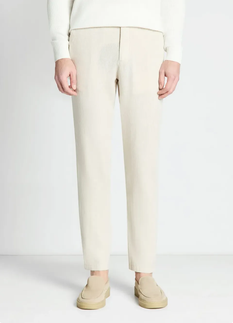 Calliope pantalon chino lin 48 homme droit uni regular