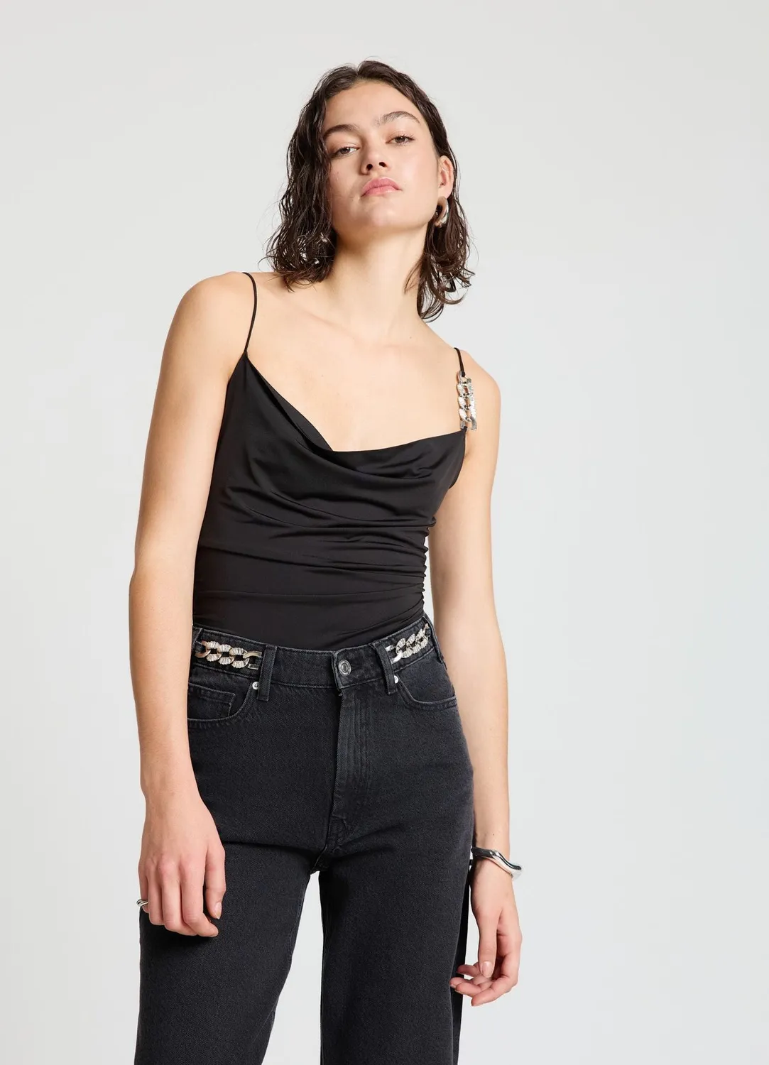 Calliope body chaîne strass femme col bénitier