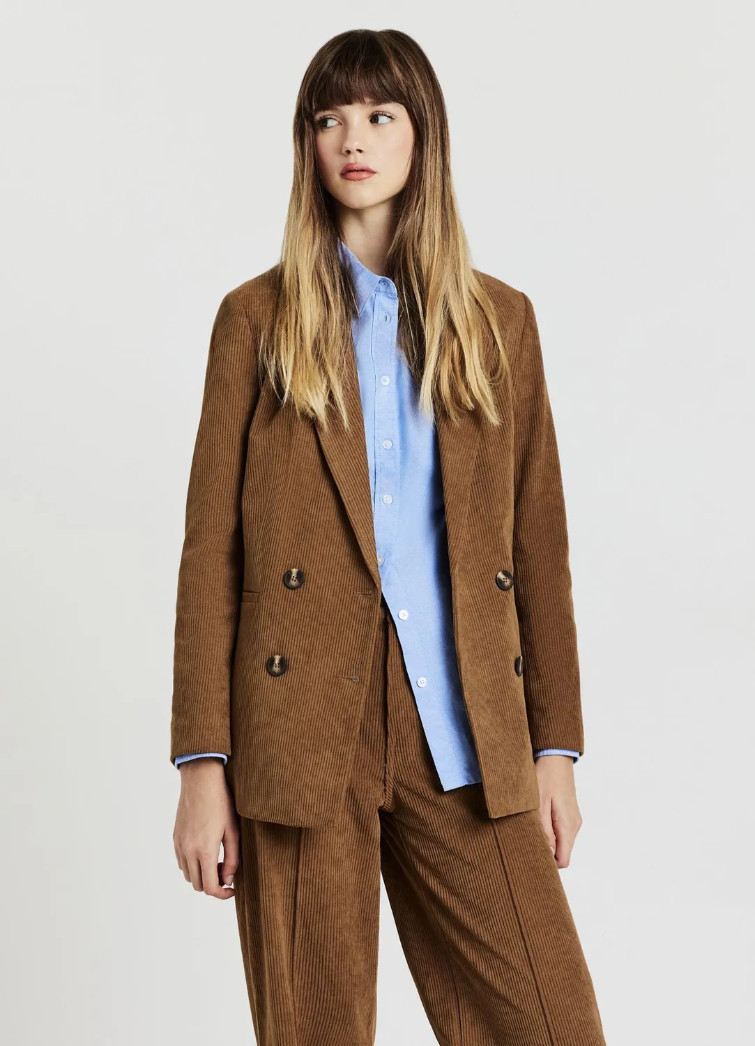 Calliope veste blazer double boutonnage effet velours femme