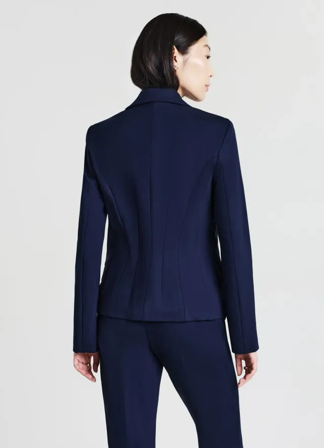 Calliope Veste zip femme point milano revers