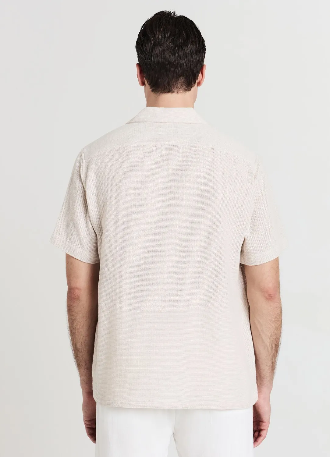 Calliope chemise bowling homme manches courtes coton uni