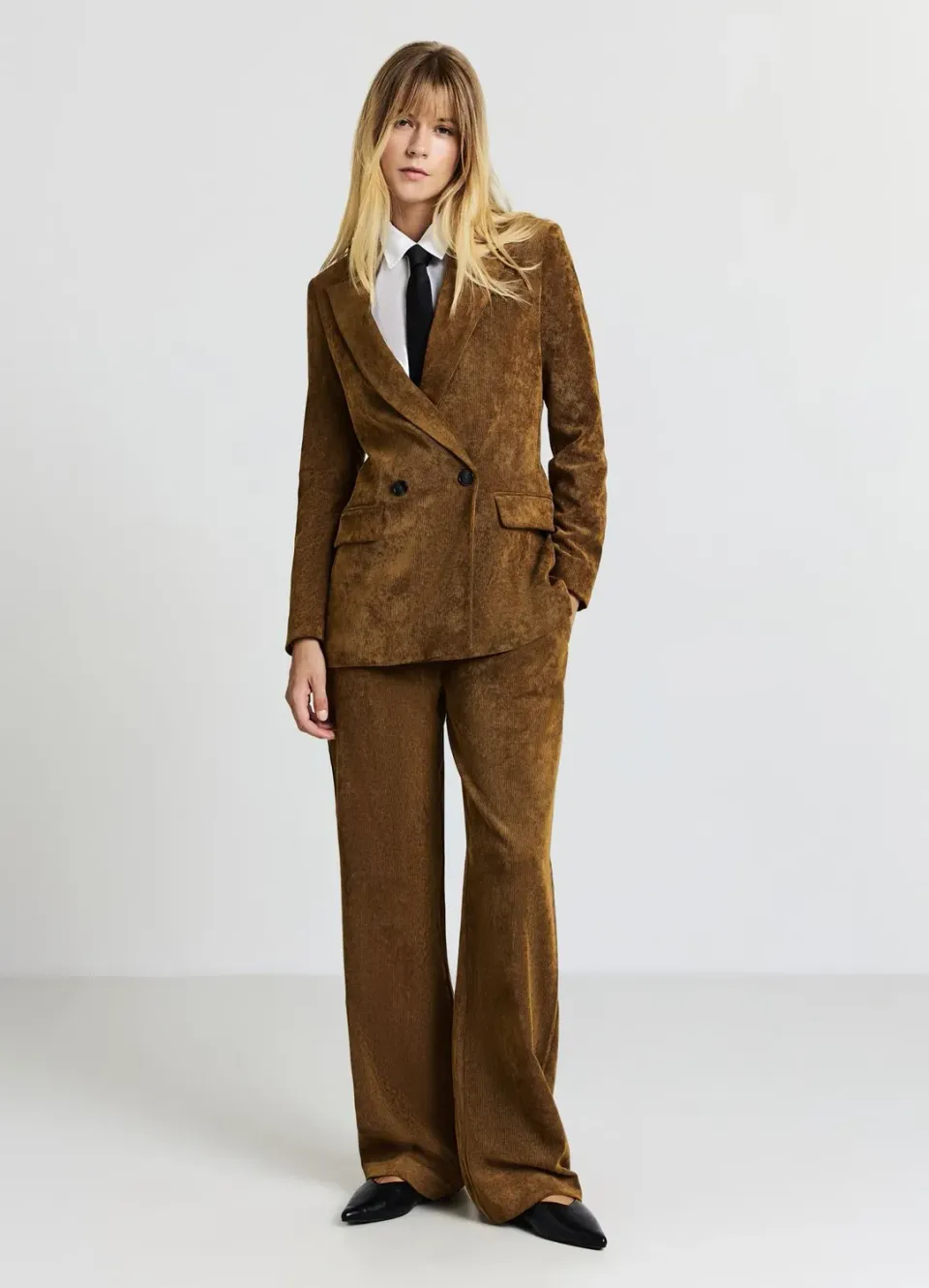 Calliope pantalon palazzo rayé femme bureau