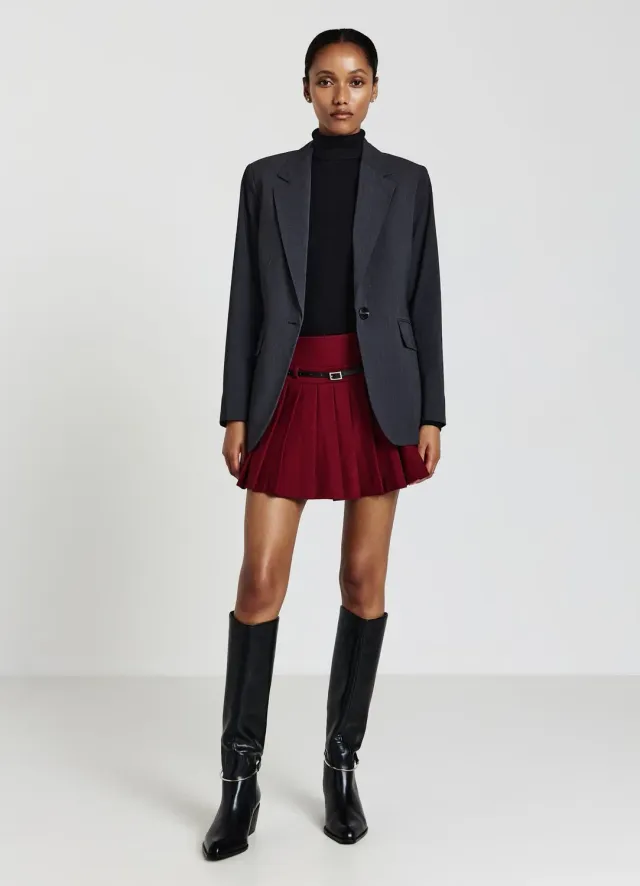 Calliope jupe-short plissée femme à ceinture
