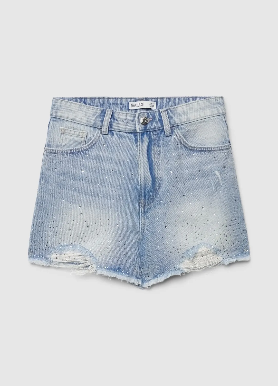 Calliope short jean strass déchiré effrangé