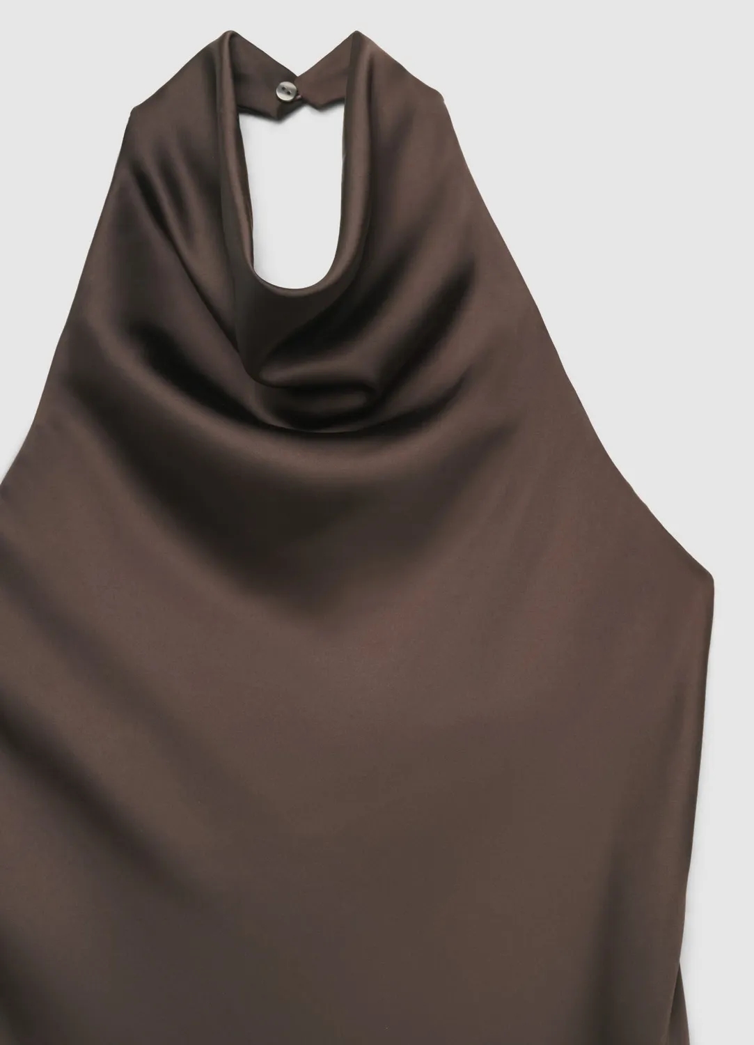 Calliope top sciallato asimmetrico similsatin femme satiné