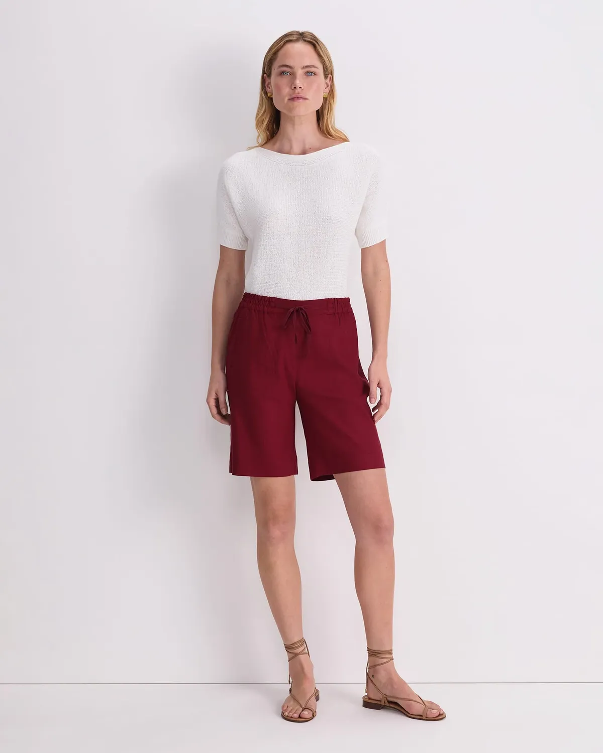 Sportscraft Rosa short femme lin cordon