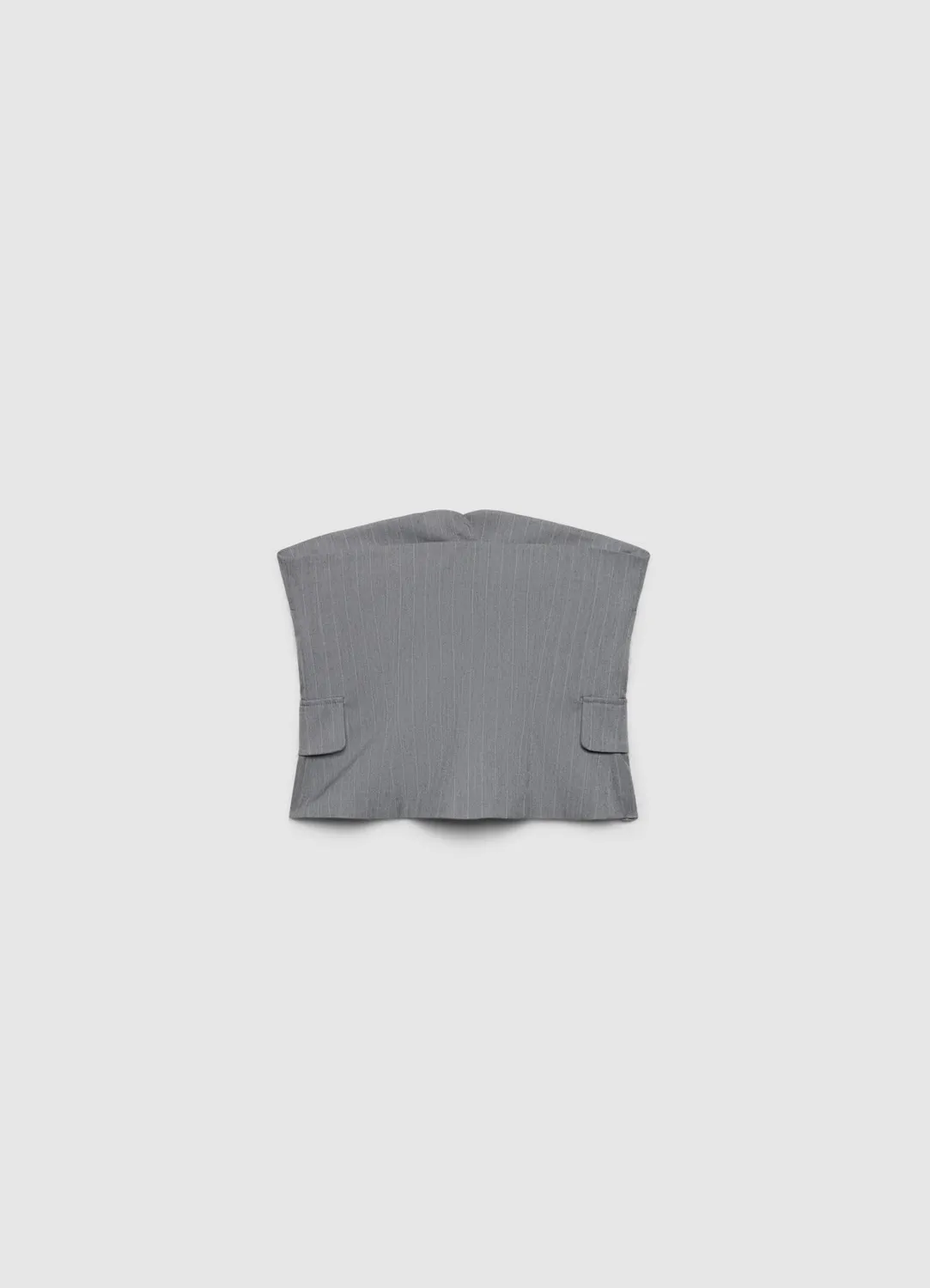Calliope Atelier gilet bandeau rayé femme boutons