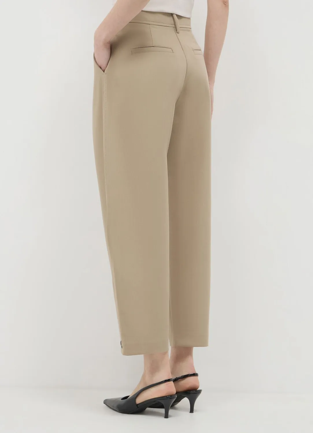 Calliope Pantalon barrel fit regular taille S uni