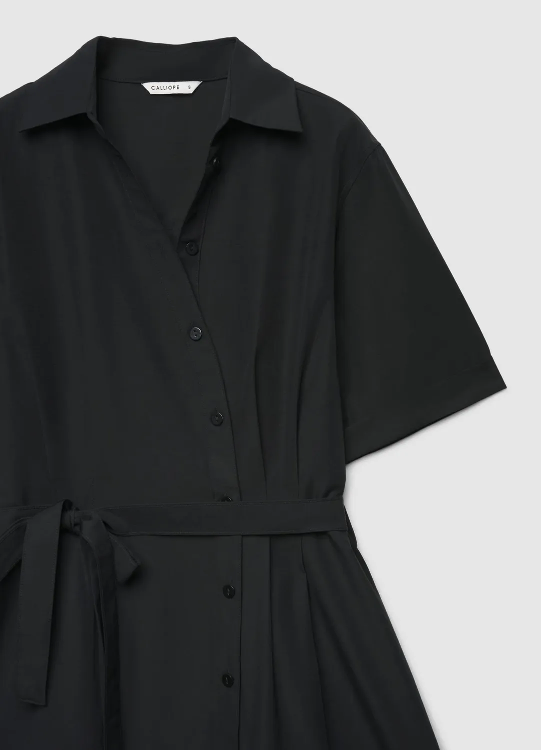Calliope Chemisier robe courte ceinture à boutons