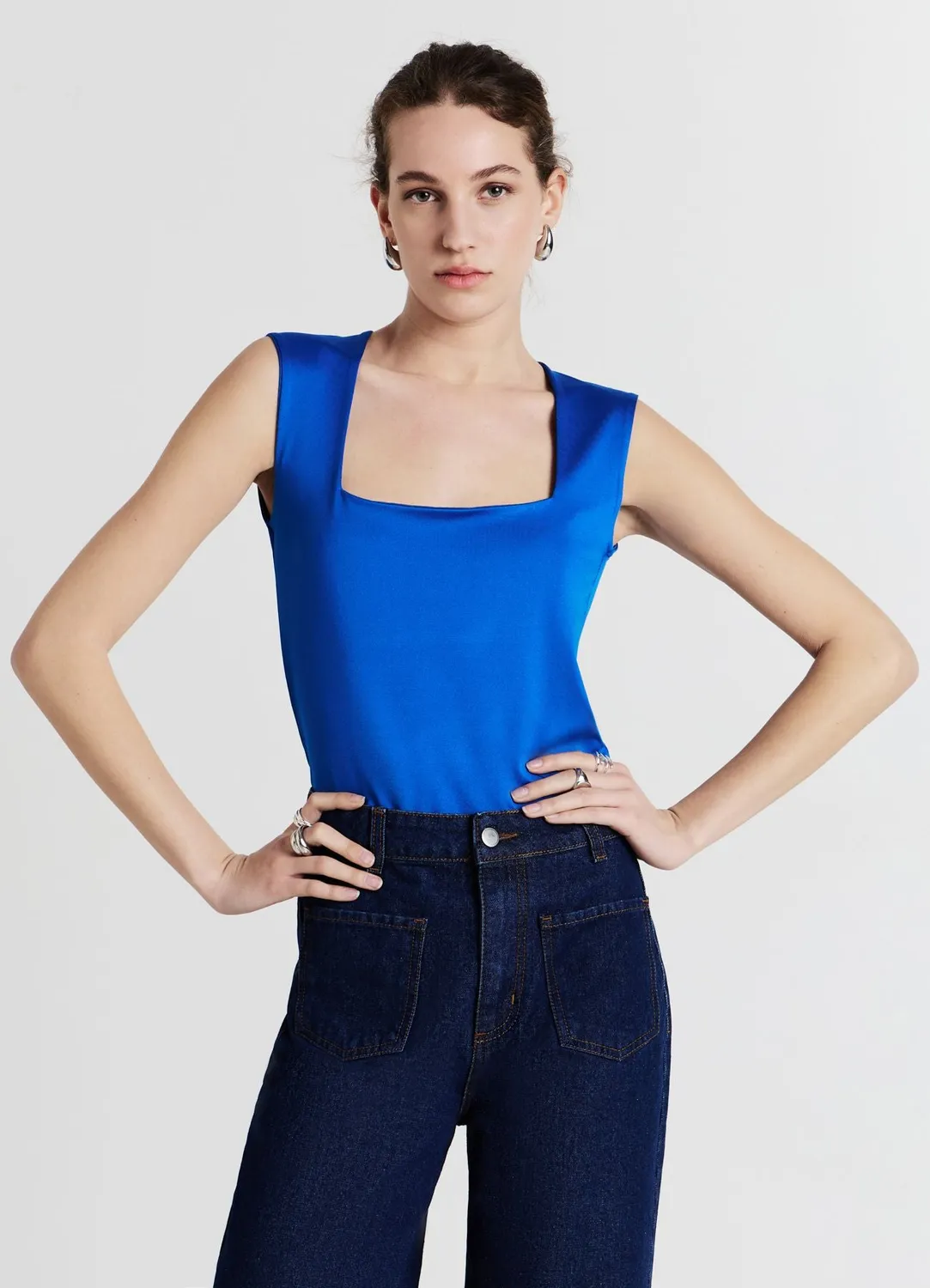 Calliope débardeur uni femme col U coupe regular