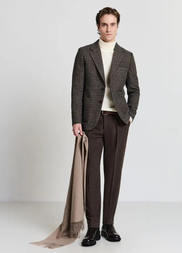 Calliope Pantalon Homme Mélange Laine Coupe Droite
