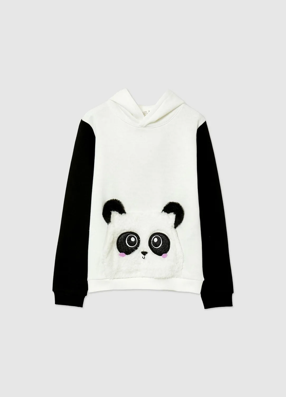 Calliope sweat capuche fille panda poche