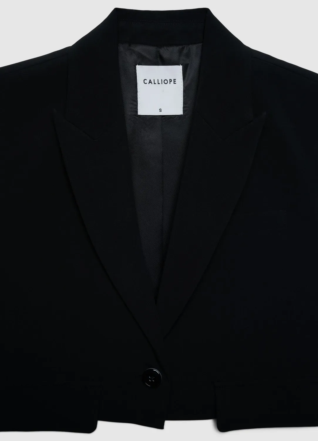 Calliope Gilet femme court revers uni 1 bouton