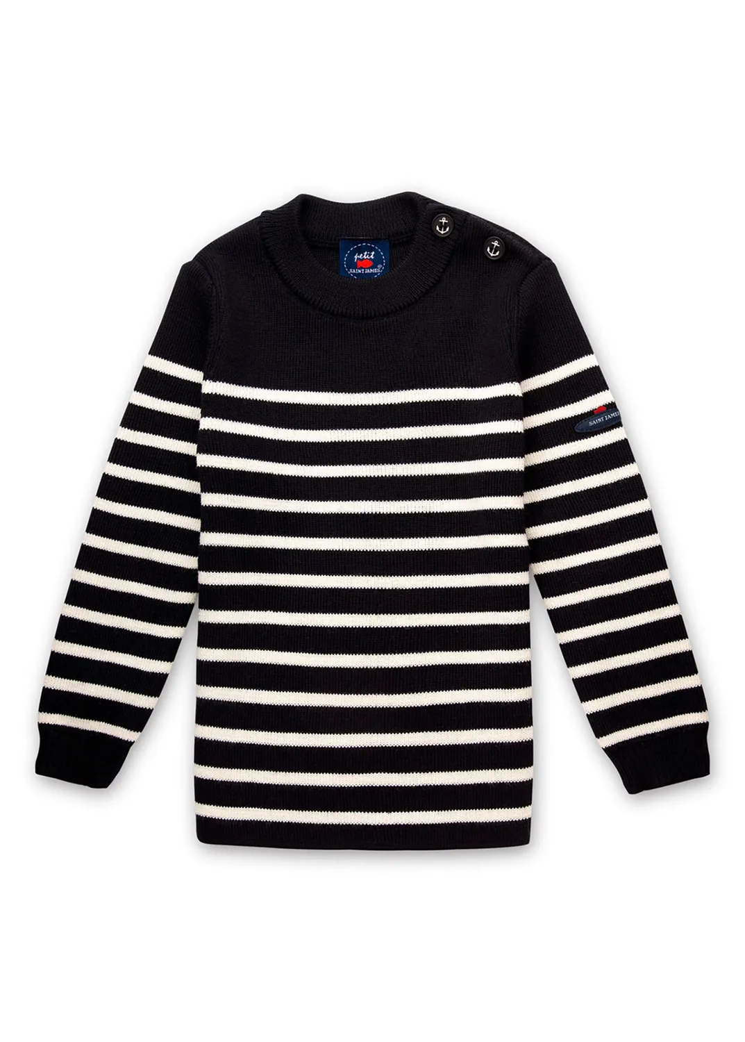Saint James Moussaillon pull marin enfant navy écume