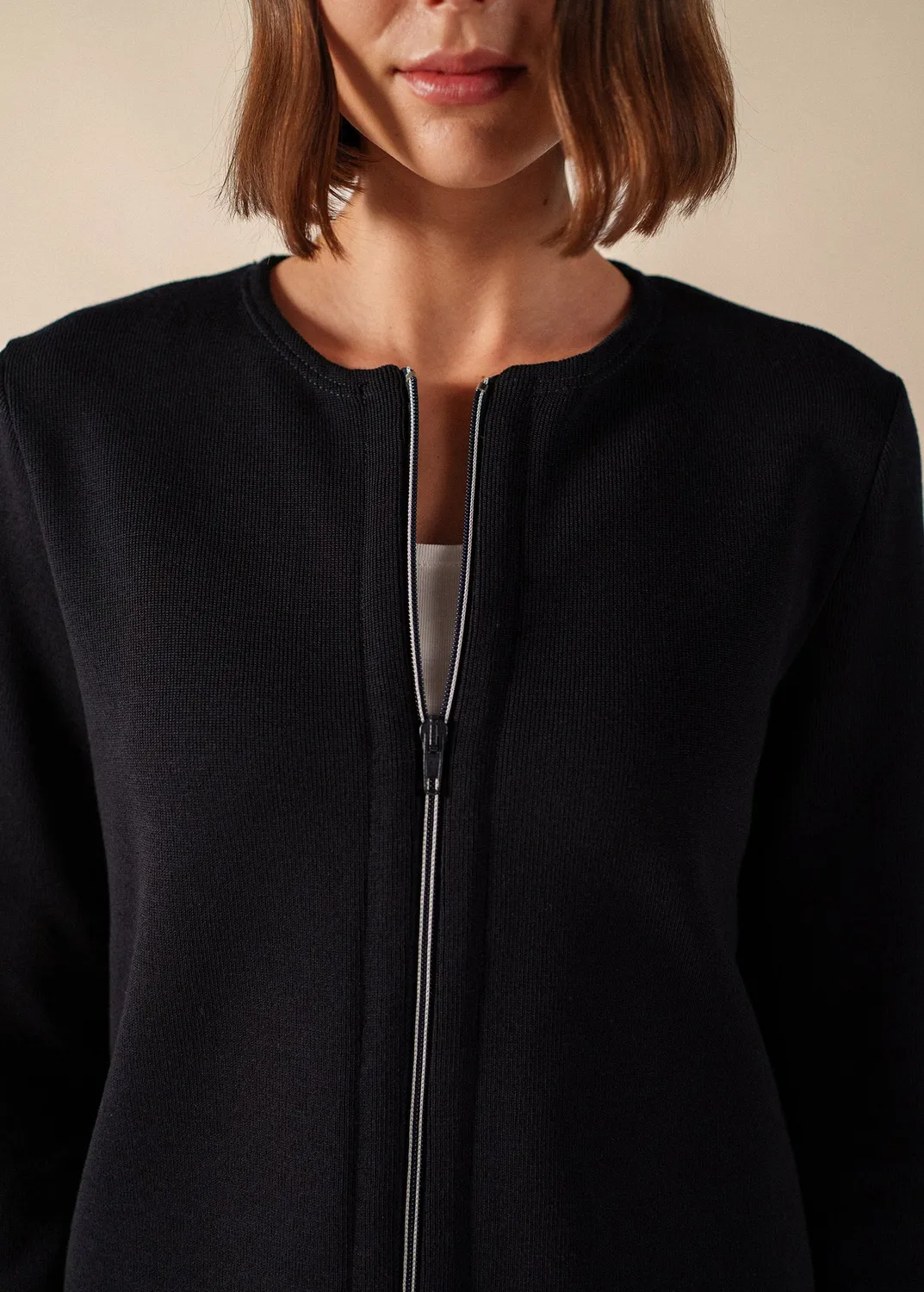 Saint James Vaujany gilet zippé navy femme