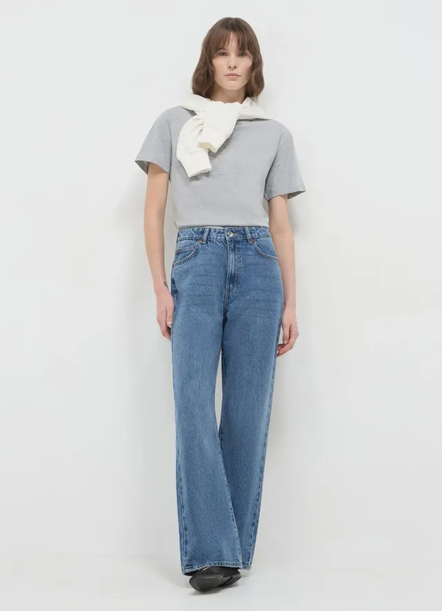 Calliope t-shirt col rond femme coton uni