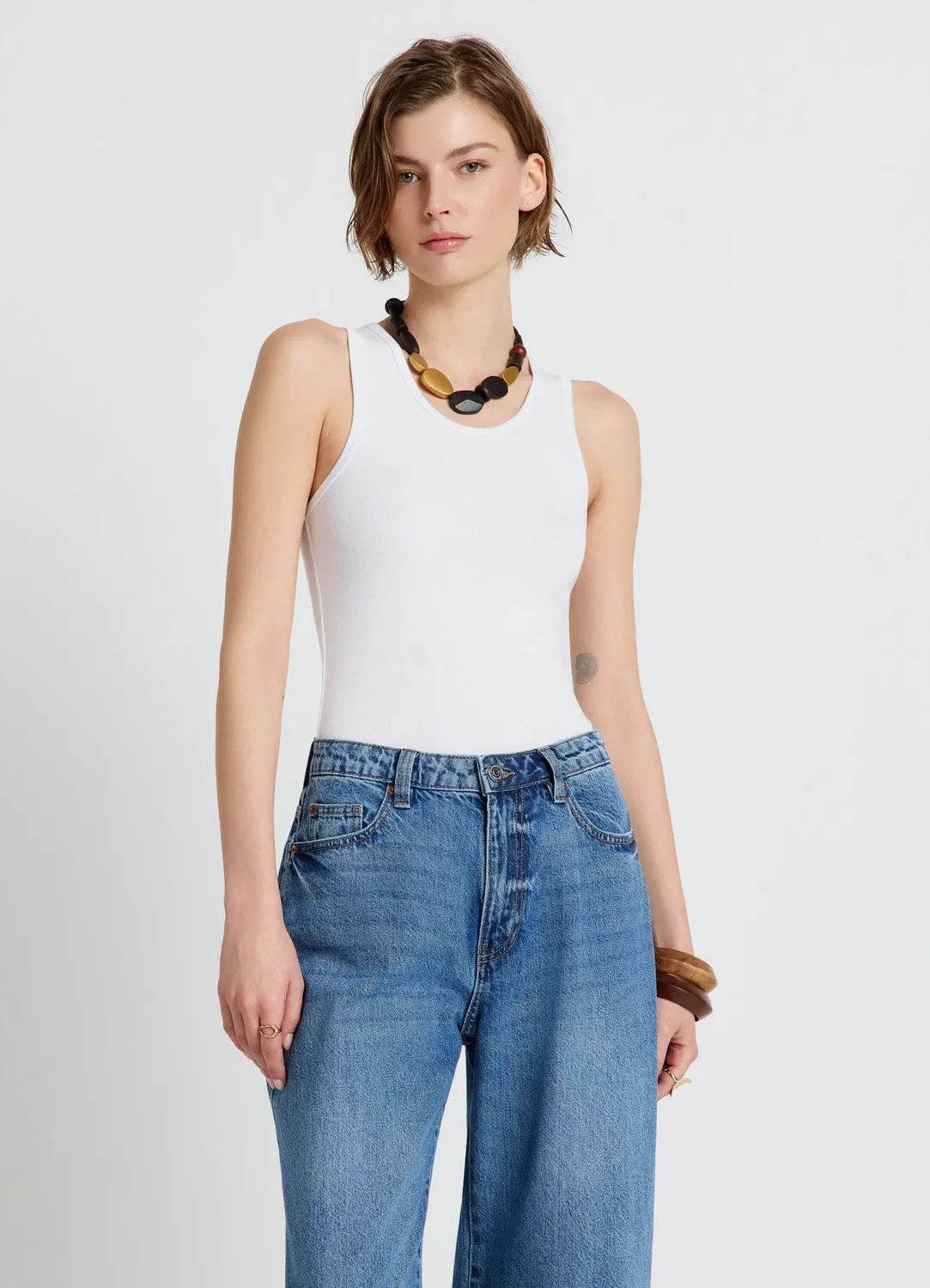 Calliope débardeur uni femme col large