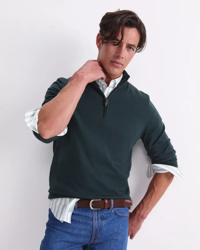 Sportscraft Merino pull col zippé laine homme