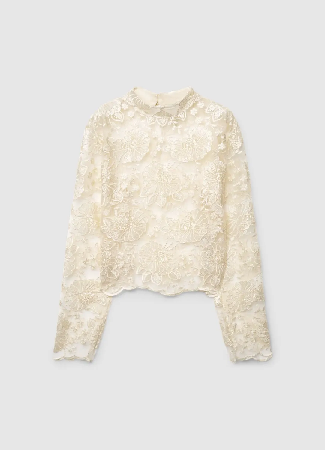Calliope blouse dentelle femme paillettes florale